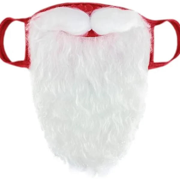 TrueNorth 2-pack Ansiktsmasker Roligt Skägg Jultomte Kostym Vuxna 2025 Jul (One Size) Jul Stilfulla Masker Bästa Julklapparna till Vänner> Tillbehör