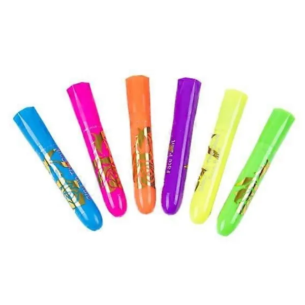 6-pack Glow-in-the-Dark Ansiktsmålning UV Neon Ansiktsmålning Crayonpennor> Smink