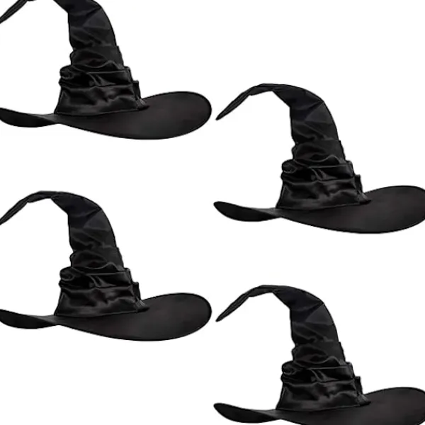 4-pack Halloween Häxhatt Stor Trollkarlshatt för Halloweenfest Dekor Cosplay Kostymtillbehör> Huvudbonader