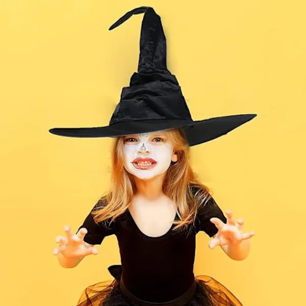 4-pack Halloween Häxhatt Stor Trollkarlshatt för Halloweenfest Dekor Cosplay Kostymtillbehör> Huvudbonader