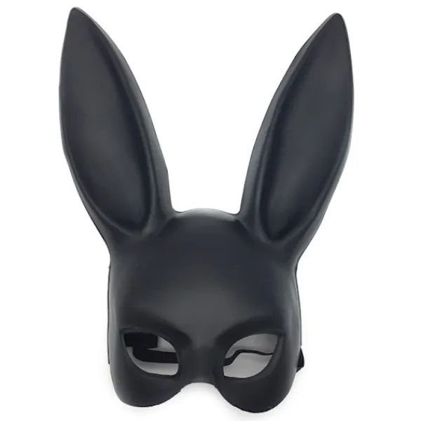 2-pack Halloween rekvisita maskerad cosplay kaninmask fest halv ansikte vuxen kanintjej> Masker