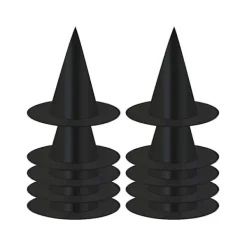 10-pack Häxhattar Halloween Svart Häxa Hängande Hatt Svart Hatt Häxhatt Halloween Julfest> Huvudbonader