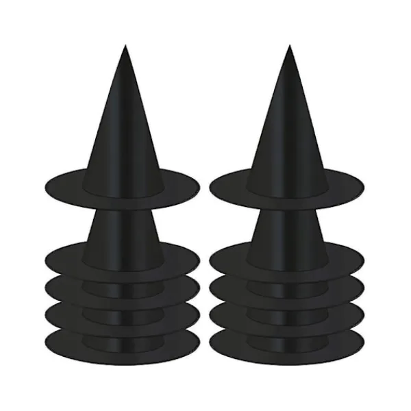 10-pack Häxhattar Halloween Svart Häxa Hängande Hatt Svart Hatt Häxhatt Halloween Julparty> Huvudbonader
