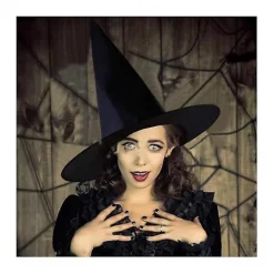 10-pack Häxhattar Halloween Svart Häxa Hängande Hatt Svart Hatt Häxhatt Halloween Julparty><noscript><img width=