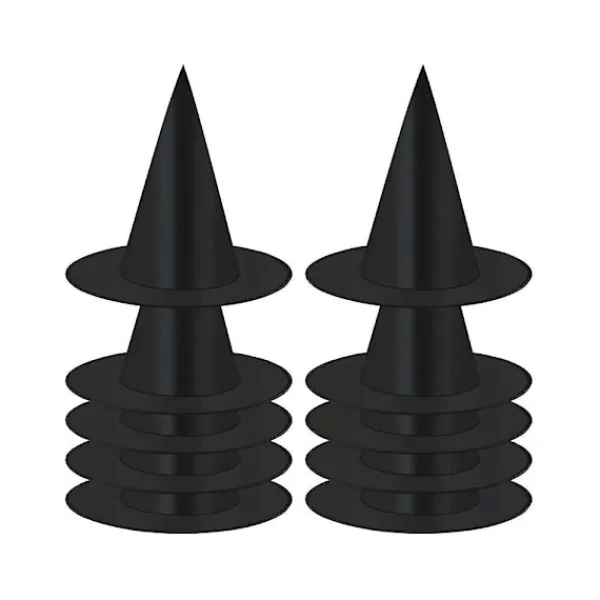 10-pack Häxhattar Halloween Svart Häxa Hängande Hatt Svart Hatt Häxhatt Halloween Julparty> Huvudbonader