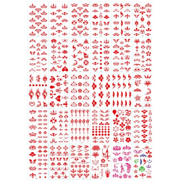 Megabilligt 30-pack Röda Gnuggisar Temporära Fake Tatueringar> Smink
