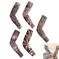 5-pack Tatuering Ärmar Falska Temporära Tatueringar Arm Ärmar Arm Solskydd Kompatibel Karneval Maskerad_Bra saker> Smink