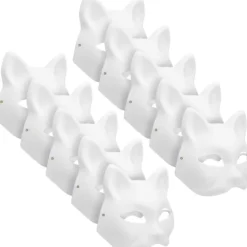 10-pack Therian Masker - Räv & Kattdräkt för Halloween & Fester [JUN]> Masker