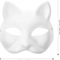 10-pack Therian Masker - Räv & Kattdräkt för Halloween & Fester [JUN]> Masker