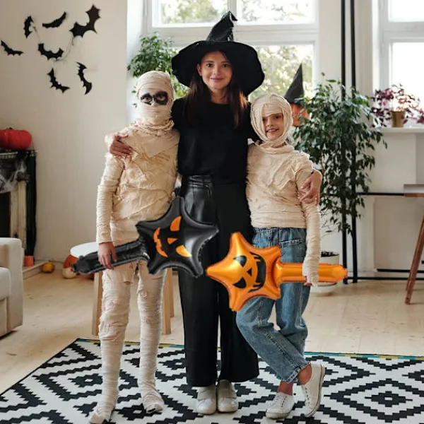 3-pack vuxen/barn skrikmasker, Halloween skräckmasker, dödskalle Co> Masker