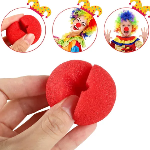 Paket med 12 Röda Skumclownnäsor, Roliga Cosplay-Näsor för Komiska Kostymer> Tillbehör
