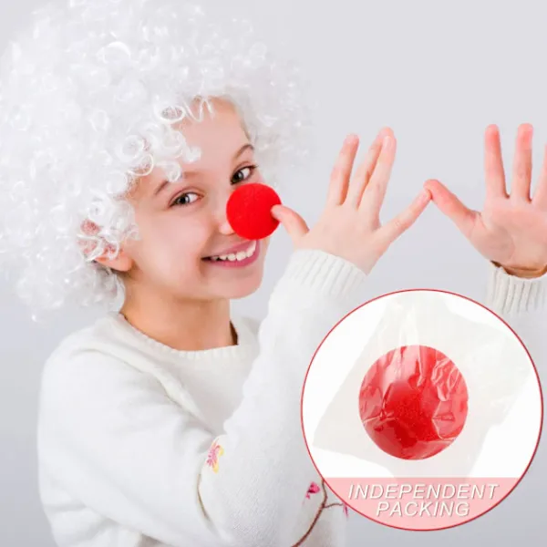 Paket med 12 Röda Skumclownnäsor, Roliga Cosplay-Näsor för Komiska Kostymer> Tillbehör