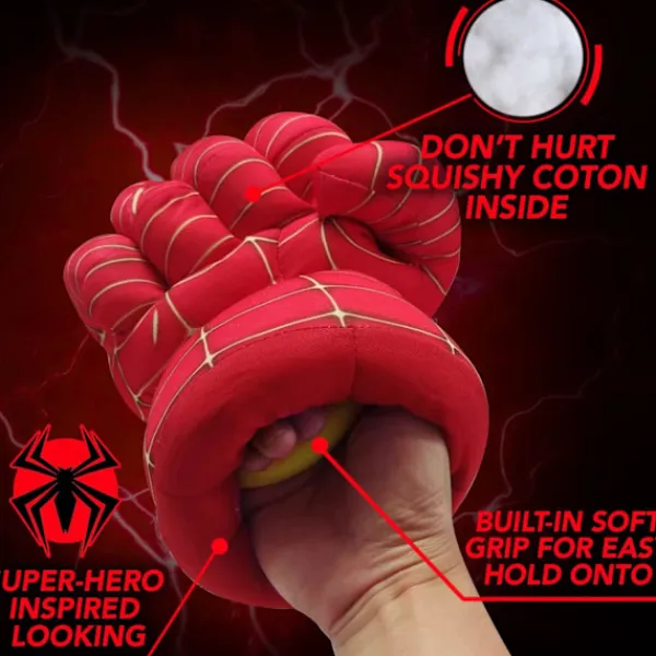 Par Giant Spider-Man Boxningshandskar - Superhjälte - Barnstorlek> Tillbehör