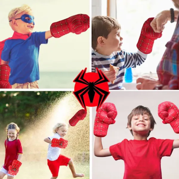 Par Giant Spider-Man Boxningshandskar - Superhjälte - Barnstorlek> Tillbehör