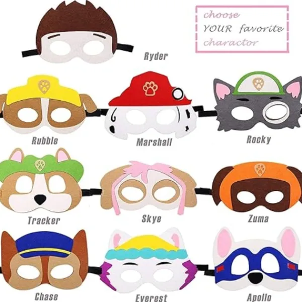Paw Patrol Hund Leksaker, Filt Mask, Barn Djur Mask, Valp Fest Masker> Masker