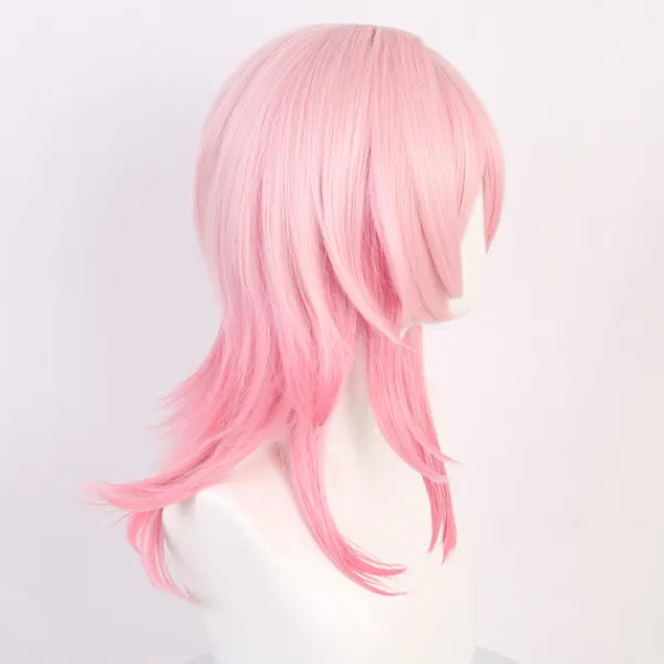 1PC Lång Rak Rosa Peruk för Honkai Star Rail 7 Mars Cosplay> Peruker