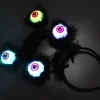 2PCS Halloween LED lysande ögonboll pannband skräck ögonboll> Huvudbonader