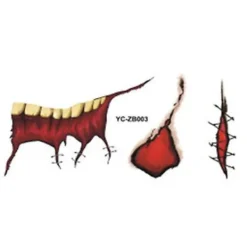 1/12pcs Halloween Prank Makeup Temporary Tattoo Tattoo stickers 03> Smink