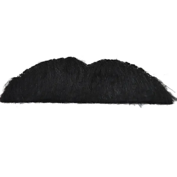 HEET 12PCS Set Män Svart Fake Mustasch Mustasch Roligt skägg> Tillbehör