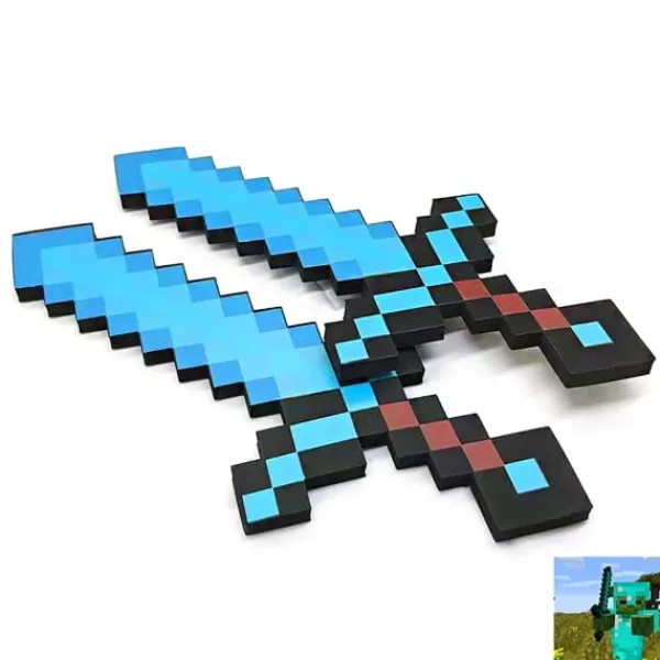 Perfekt Minecraft diamant svärd animation rekvisita svärd leksaksmodell 1 st - Perfekt gul> Tillbehör