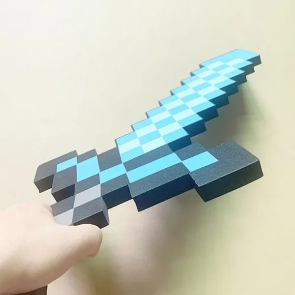 Perfekt Minecraft diamant svärd animation rekvisita svärd leksaksmodell 1 st - Perfekt gul> Tillbehör
