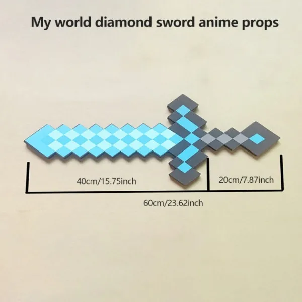 Perfekt Minecraft diamant svärd animation rekvisita svärd leksaksmodell 1 st - Perfekt gul> Tillbehör