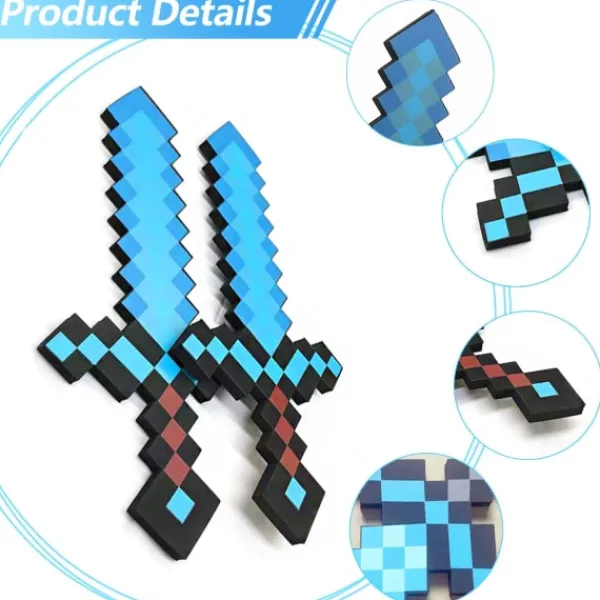 Perfekt Minecraft diamant svärd animation rekvisita svärd leksaksmodell 1 st - Perfekt gul> Tillbehör