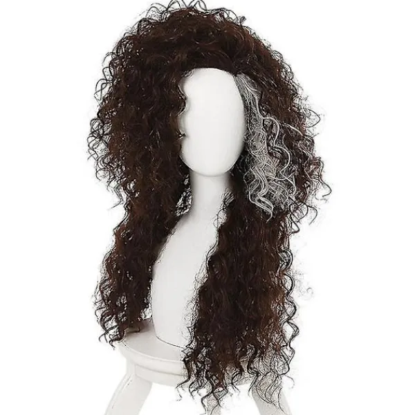 Peruk för Bellatrix Lestrange, Lång Brun Blandad Vågig, Värmebeständig Cosplay Kostym Peruk + Perukmössa> Peruker