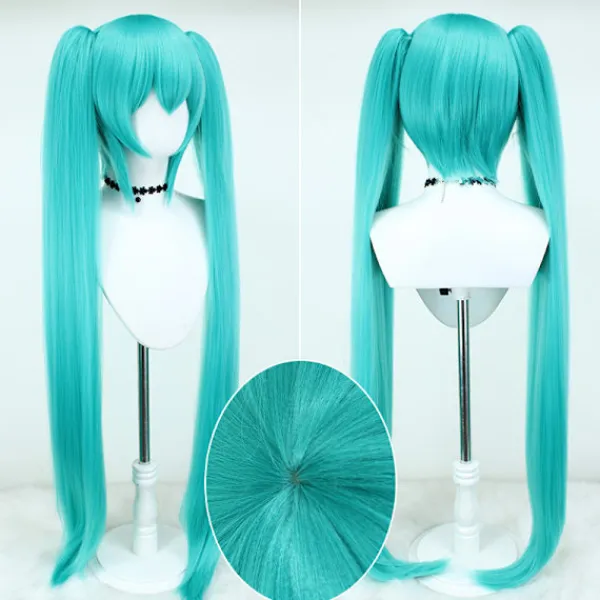 Peruk Hatsune Miku Peruk 110CM (Sjöblå)> Peruker