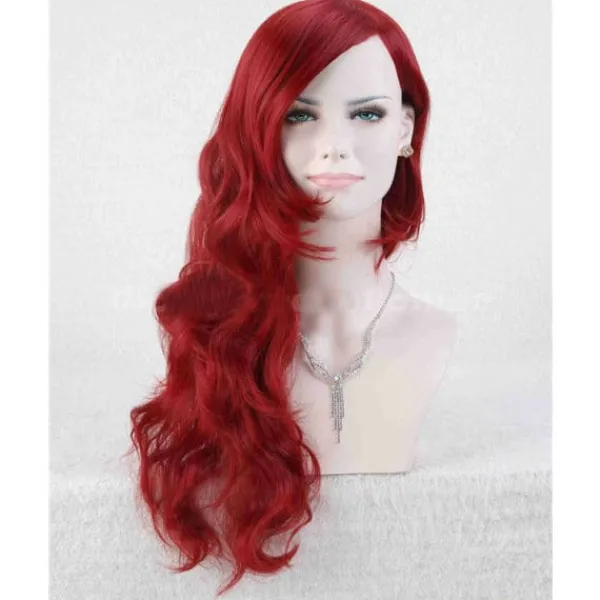 Peruker COS Batman Poison Ivy Röd Peruk Lockig Lång Cosplay Vardagligt Hår Värmebeständig Syntetisk Fiber Peruk> Peruker