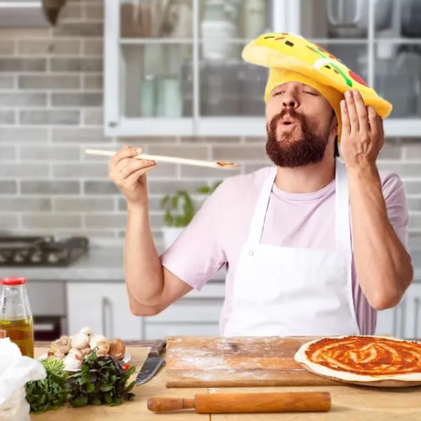 Holocky Pizzahatt, Tacohatt, Pommes Friteshatt - Mathatt> Huvudbonader