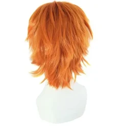 [PL] Kort orange peruk för män, partyklänning, allsmäktig kostym, cosplay-peruker 2025:e><noscript><img width=