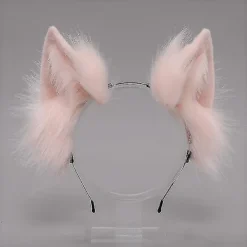 Plush Kattungar Realistiska Lolita Hårband Kattsvans Cosplay Tillbehör Handgjorda Simulerade Djuröron Halloween Huvudbonader Kawaii> Huvudbonader