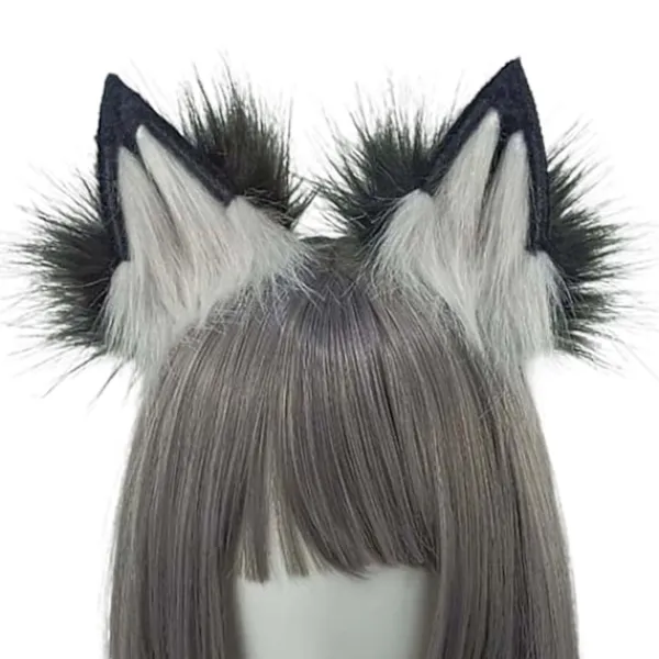 Plush Wolf Tail And Headhoop For Cosplay Halloween Party Costume For Women> Tillbehör