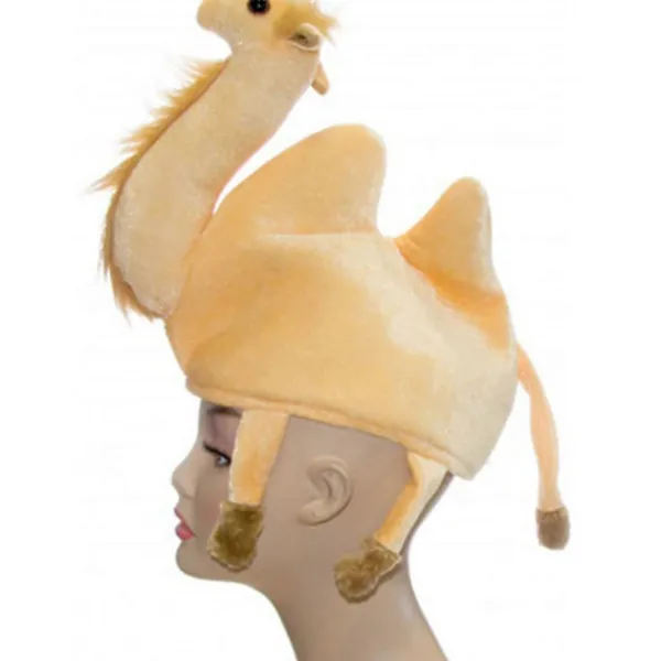 FMYSJ Plysch 3D Kameldjur Hatt för Barn Vuxen Födelsedagsfest Kostym Hatt för Familjesammankomst Halloween Cosplay Kameldjur Huvudbonad (FMY)> Huvudbonader