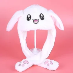 Plysch Kanin Öron Mössa Kan Flytta Intressant Söta Mjuka Plysch Kanin Mössa Gåvor För Flickor Lumius Stitch Hat><noscript><img width=