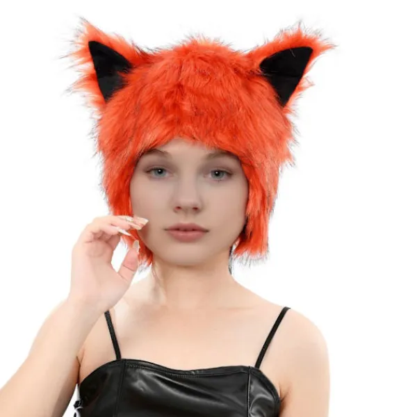 unbranded Plysch Öronmössa Cosplay Kostym Mössa För Vinter Utomhusaktivitet Kallt Väder> Huvudbonader