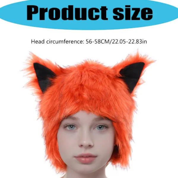 unbranded Plysch Öronmössa Cosplay Kostym Mössa För Vinter Utomhusaktivitet Kallt Väder> Huvudbonader