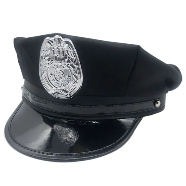 Polis Mössa Vuxen Polis Cosplay Mössa Kapten Mössa Officer Mössa Tillbehör Scenframträdande Militär Mössor Halloween Fest> Huvudbonader