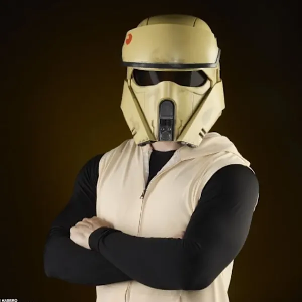 HASBRO Premium elektronisk Shoretrooper-hjälm, cosplayartikel från Star Wars The Black Series: Andor, röstmodulering, från 14 år Flerfärgad> Huvudbonader