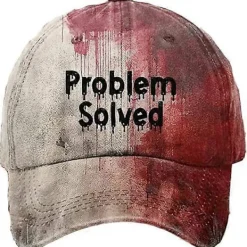 Problem Löst Halloween Hatt Skräck Rolig Halloween Unisex Hatt Blodig Keps GGZG Hatt> Huvudbonader