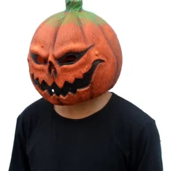 Pumphuvud Mask Skrämmande Latex Helmask Maskerad Fågelskrämma Dekoration Halloween Kostymfest> Masker