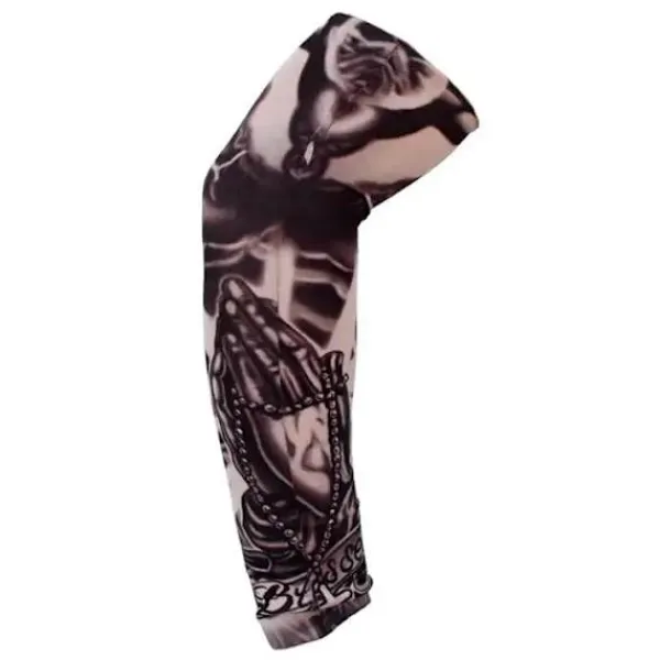 b behover. Punk Skalle Tribal Tro Totem UV-skydd ärmar Hip Hop Kroppsdekoration Tillfälliga Helbens- och Armtatueringsärmar> Smink