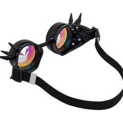Blueday Rainbow Crystal Linser Steampunk Goggles, bekväm justerbar rem><noscript><img width=