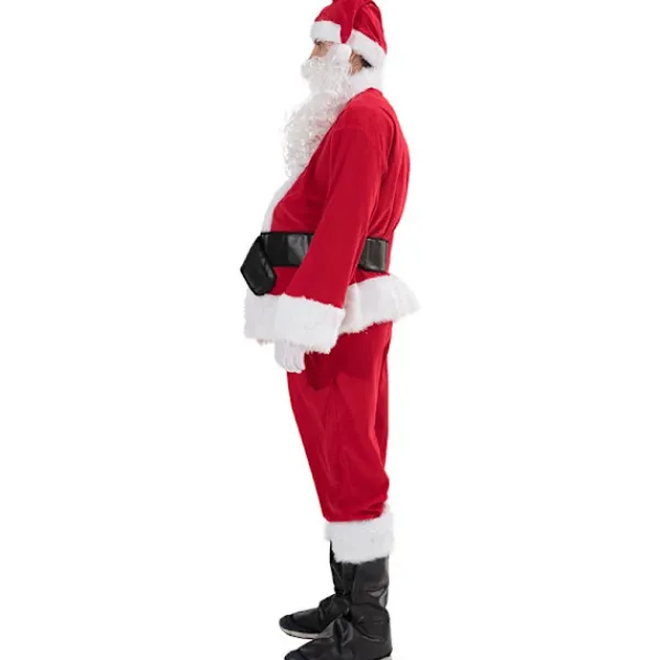 BästaGåva REA Jultomtekostym 7 delar komplett juldräkt för vuxna Cosplay Jultomtekostym plus älva plus tomte xl puls (180-195cm)> Dräkter
