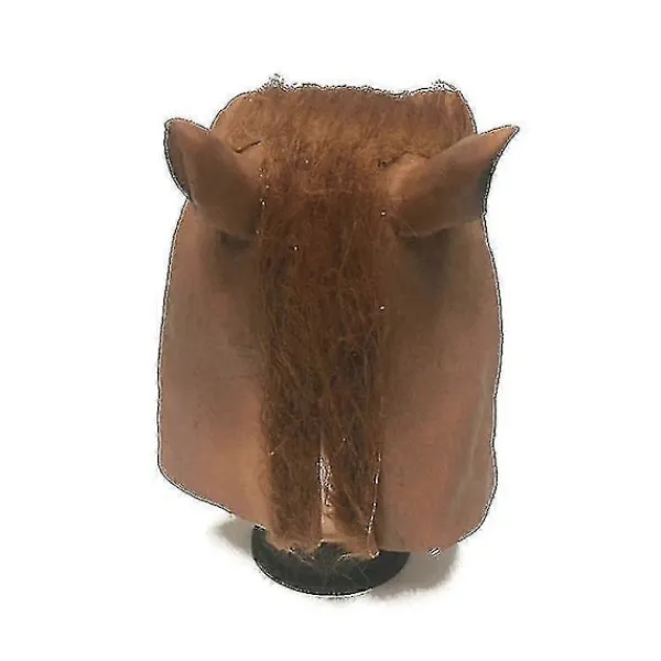 Realistisk hästmask Full Head Fur Mane Latex Creepy Animal Mask För Halloween Party Kostym> Masker