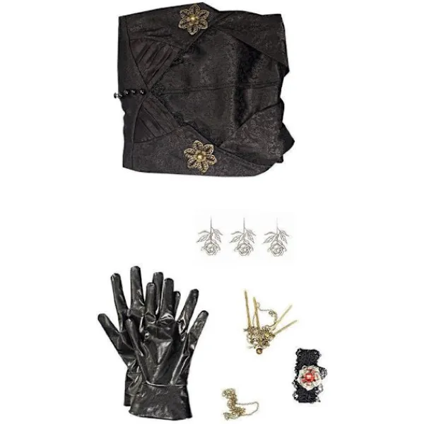 Resident Evil: Bela Dimitrescu Vampyrdam Cosplay Kostym Bela Klänning+Peruk set Endast Peruk-FF- One Size> Peruker