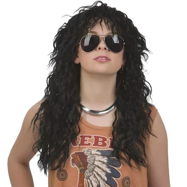 Sweden Quickstyle Rocker lång peruk Maskerad Halloween one size> Peruker