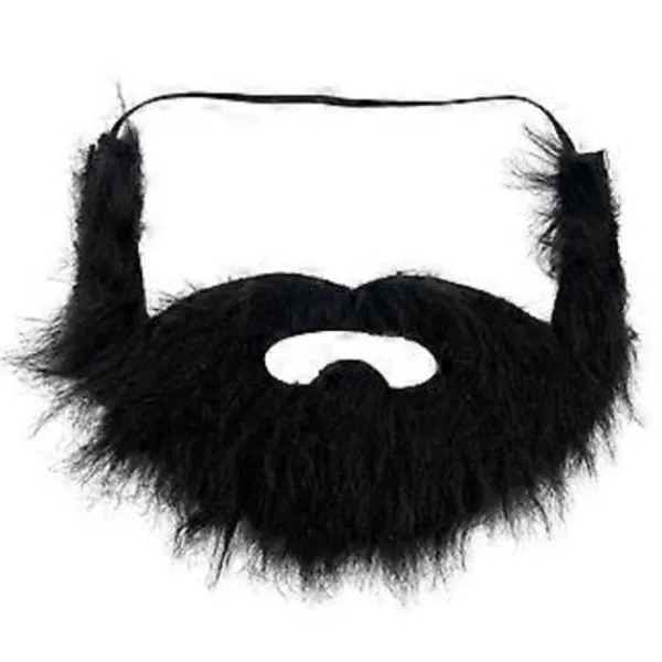 Rolig Kostymfest Herr Svart Falskt Skägg Mustasch, Halloween & Jul Skägg med Mustasch för Vuxen Halloweenfest Svart> Tillbehör