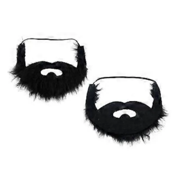 Rolig Kostymfest Herr Svart Falskt Skägg Mustasch, Halloween & Jul Skägg med Mustasch för Vuxen Halloweenfest Svart> Tillbehör